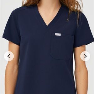 Figs Catarina One-Pocket Scrub Top Navy Size Medium